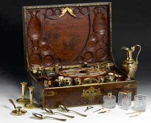 Necessário de viajar, c.1803 (mogno e latão)